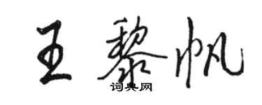 駱恆光王黎帆行書個性簽名怎么寫