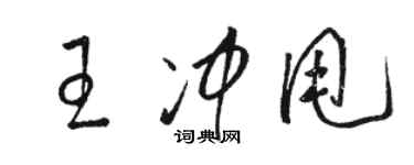 駱恆光王沖甩草書個性簽名怎么寫