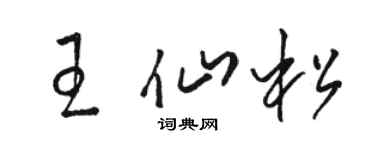 駱恆光王仙松草書個性簽名怎么寫