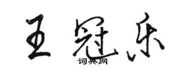 駱恆光王冠樂行書個性簽名怎么寫