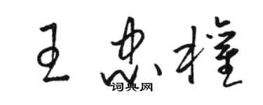 駱恆光王忠權草書個性簽名怎么寫