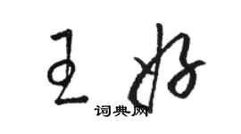 駱恆光王好草書個性簽名怎么寫