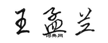 駱恆光王孟蘭行書個性簽名怎么寫