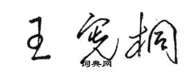 駱恆光王憲桐草書個性簽名怎么寫