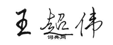 駱恆光王超偉行書個性簽名怎么寫