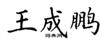 丁謙王成鵬楷書個性簽名怎么寫