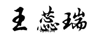 胡問遂王蕊瑞行書個性簽名怎么寫