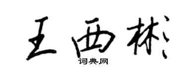 王正良王西彬行書個性簽名怎么寫