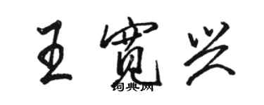 駱恆光王寬興行書個性簽名怎么寫