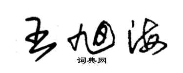 朱錫榮王旭海草書個性簽名怎么寫