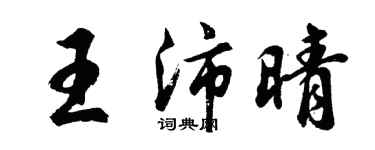 胡問遂王沛晴行書個性簽名怎么寫