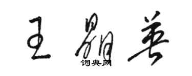 駱恆光王晶英草書個性簽名怎么寫