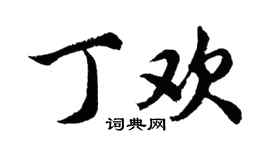 胡問遂丁歡行書個性簽名怎么寫