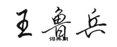 駱恆光王魯兵行書個性簽名怎么寫