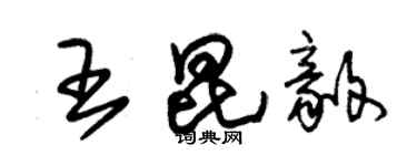 朱錫榮王昆毅草書個性簽名怎么寫