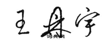 駱恆光王鼎宇草書個性簽名怎么寫