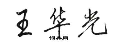 駱恆光王華光行書個性簽名怎么寫