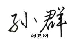 駱恆光孫群行書個性簽名怎么寫