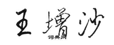 駱恆光王增沙行書個性簽名怎么寫