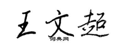 王正良王文超行書個性簽名怎么寫