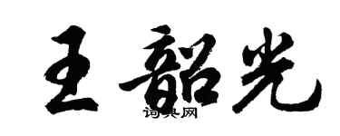 胡問遂王韶光行書個性簽名怎么寫