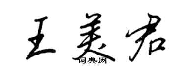王正良王美君行書個性簽名怎么寫