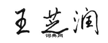 駱恆光王芝潤行書個性簽名怎么寫