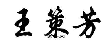 胡問遂王策芳行書個性簽名怎么寫