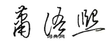駱恆光蕭語熙草書個性簽名怎么寫