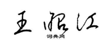 梁錦英王昭江草書個性簽名怎么寫
