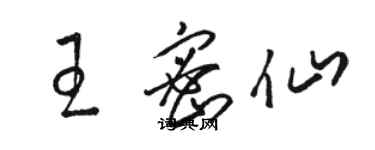 駱恆光王密仙草書個性簽名怎么寫