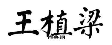 翁闓運王植梁楷書個性簽名怎么寫