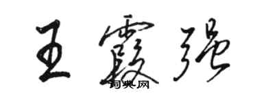 駱恆光王霞強行書個性簽名怎么寫