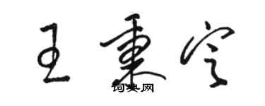 駱恆光王秉定草書個性簽名怎么寫