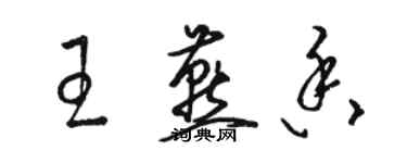 駱恆光王燕香草書個性簽名怎么寫