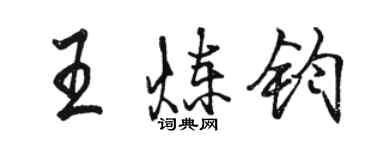 駱恆光王煉鈞行書個性簽名怎么寫