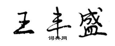 曾慶福王豐盛行書個性簽名怎么寫