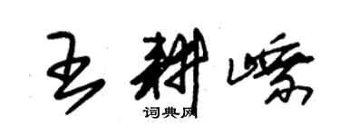 朱錫榮王耕嵊草書個性簽名怎么寫