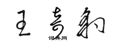 駱恆光王奇豹草書個性簽名怎么寫