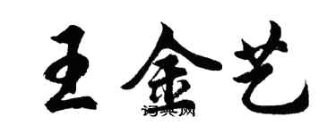 胡問遂王金藝行書個性簽名怎么寫