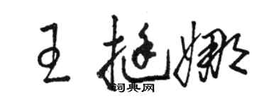 駱恆光王挺娜草書個性簽名怎么寫