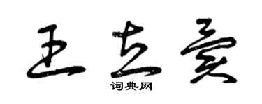 曾慶福王立異草書個性簽名怎么寫