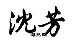 胡問遂沈芳行書個性簽名怎么寫
