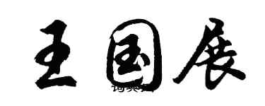 胡問遂王國展行書個性簽名怎么寫