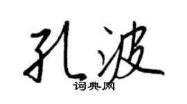 王正良孔波行書個性簽名怎么寫