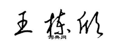 梁錦英王棟欣草書個性簽名怎么寫