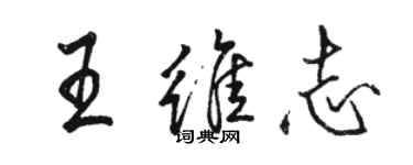 駱恆光王維志行書個性簽名怎么寫