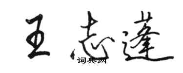 駱恆光王志蓬行書個性簽名怎么寫