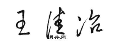 駱恆光王佳冶草書個性簽名怎么寫