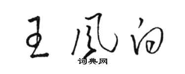 駱恆光王風白草書個性簽名怎么寫